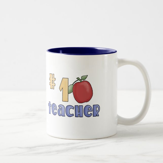 Tasse 2 Couleurs Professeur du numéro un (Droit)