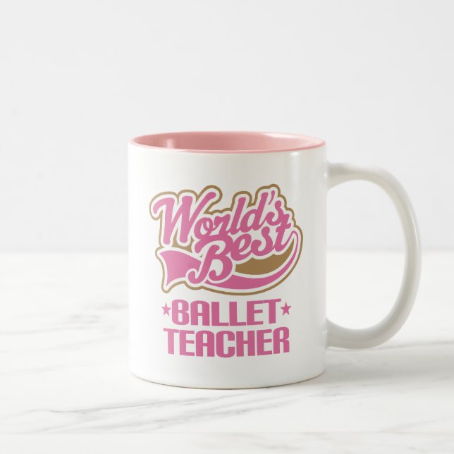 Tasse 2 Couleurs Professeur mignon de ballet (Droit)