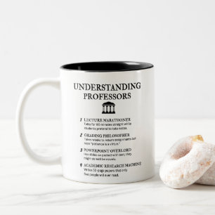 Tasse 2 Couleurs PROFESSEURS DE COMPRÉHENSION - Humour universitair