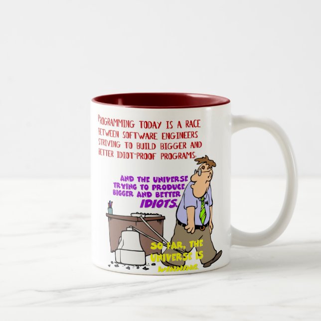 Tasse 2 Couleurs Programmeurs contre l'univers (1) (Droit)