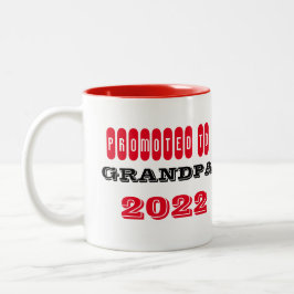 Tasse 2 Couleurs Promu à grand-père - année personnalisable