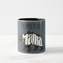 Tasse 2 Couleurs Propriété de maman Bear- Approach à vos risques et