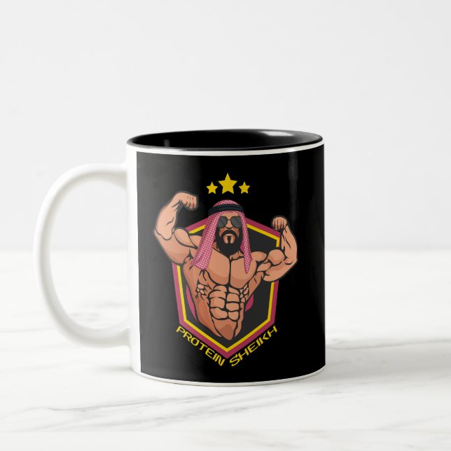 Tasse 2 Couleurs Protein Sheikh Funny Protein Shaker Bodybuilder (Gauche)
