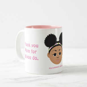 Tasse 2 Couleurs #Proud2BNaturalMe Cadeaux pour #Mom