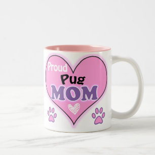 Tasse 2 Couleurs Proud Pug Mom