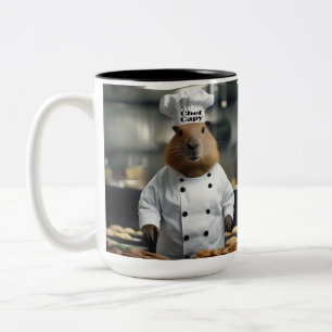 Tasse 2 Couleurs Prouesse en Pâtisserie : Le Capybara Culinaire