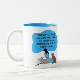 Tasse 2 Couleurs Psaumes 91 Accent Coussin