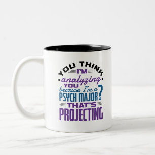 Tasse 2 Couleurs Psych Amusante Psychologie majeure Étudiant Projec