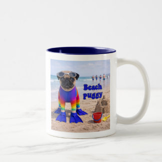 Tasse 2 Couleurs Puggy de la plage