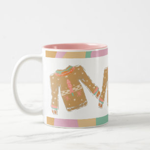 Tasse 2 Couleurs Pull Ugly Noel Groovy Christmas Rose Terreux 