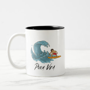 Tasse 2 Couleurs Pura Vida Surf Costa Rica