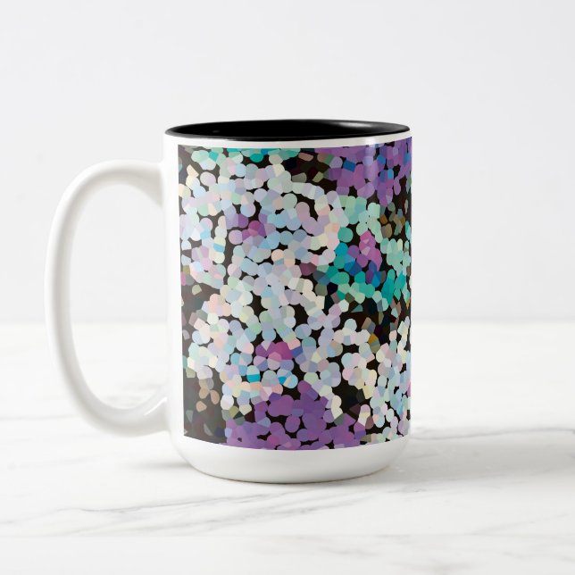Tasse 2 Couleurs Purple Crystal Floral Blooms (Gauche)