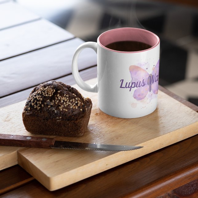 Tasse 2 Couleurs Purple papillon Lupus guerrier (Créateur téléchargé)