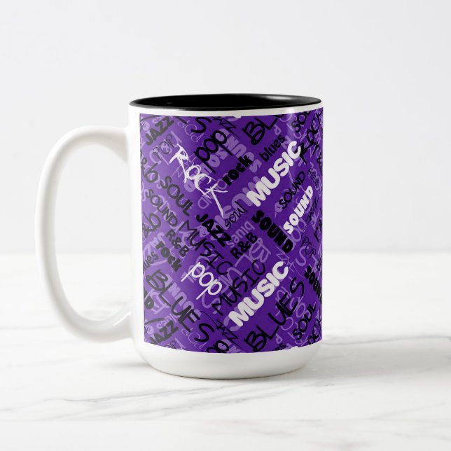 Tasse 2 Couleurs Purple Rock Pop R & B Music (Gauche)