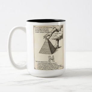 Tasse 2 Couleurs Pyramide Céleste Ésotérique Ancienne