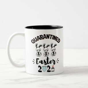 Tasse 2 Couleurs Quarantaine de Pâques 2021 Joyeuses Pâques 2021 Ch