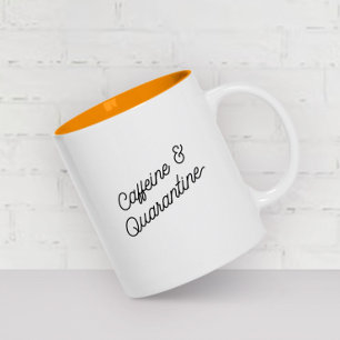 Tasse 2 Couleurs Quarantine Funny ModernTypographie tendance
