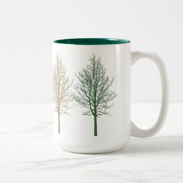 Tasse 2 Couleurs Quatre arbres (Droit)
