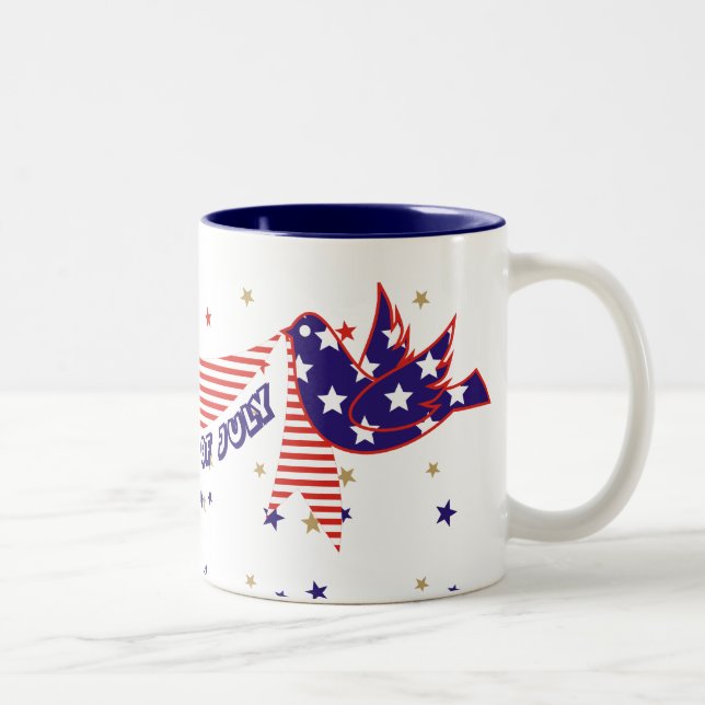 Tasse 2 Couleurs Quatrième 4 juillet de cafés (Droit)