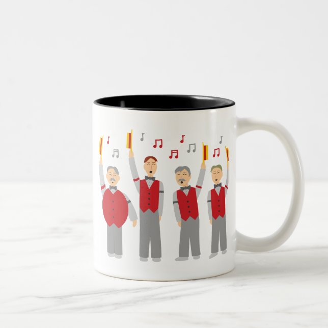 Tasse 2 Couleurs Quatuor classique Barbershop (Droit)
