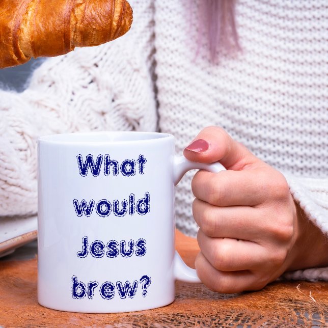 Tasse 2 Couleurs Que brasserait Jésus ? (Créateur téléchargé)