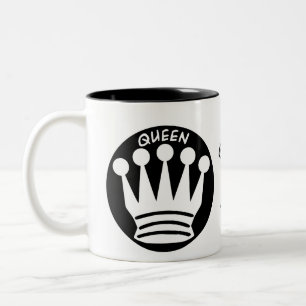 Tasse 2 Couleurs Queen Vs King Chess Piece Muece