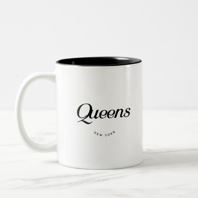 Tasse 2 Couleurs Queens NY (Gauche)