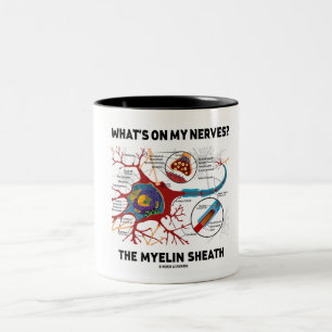 Tasse 2 Couleurs Qu'est sur mes nerfs ? La gaine myélinique