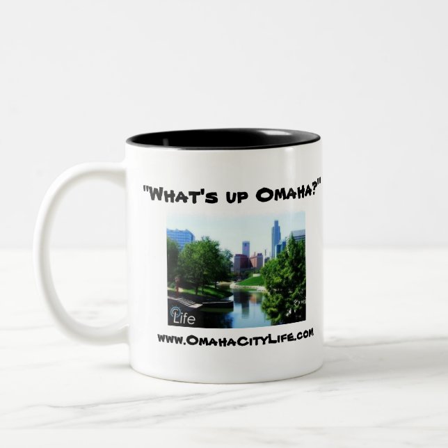 Tasse 2 Couleurs Qu'est vers le haut d'Omaha ? (Gauche)