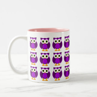 Tasse 2 Couleurs Qui ? Mme Purple Owl Cartoon