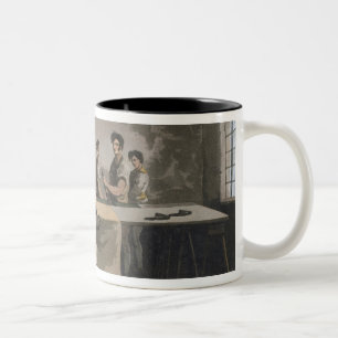 Tasse 2 Couleurs Raboteuses de tissu, "costume d'engrav de
