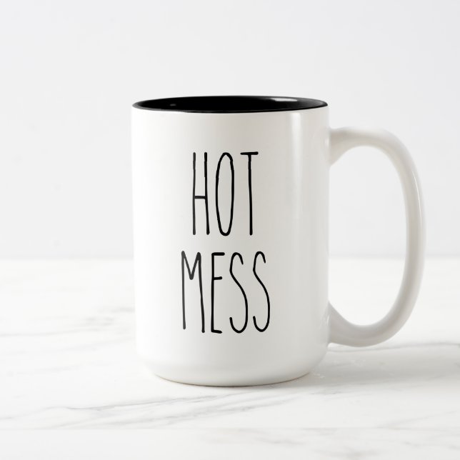 Tasse 2 Couleurs RAE DUNN Inspiré Hot Mess ferme (Droit)
