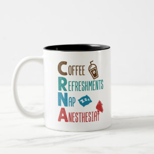 Tasse 2 Couleurs Rafraîchissements café CRNA Anesthésie de la siest