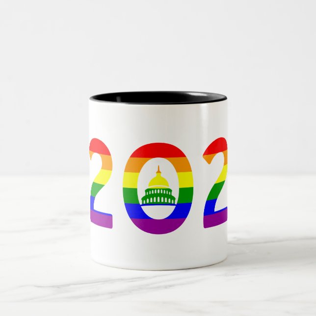 Tasse 2 Couleurs Rainbow Pride Washington D.C. (Centre)