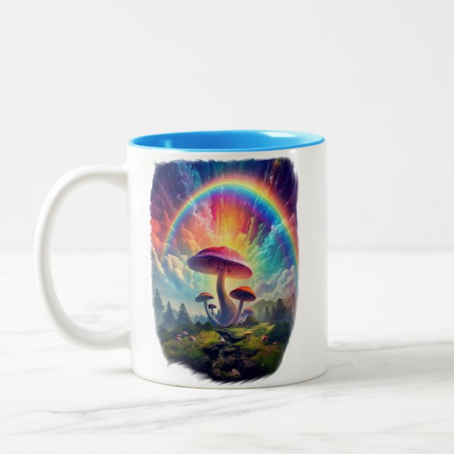 Tasse 2 Couleurs Rainbow Sky Musroom (Gauche)