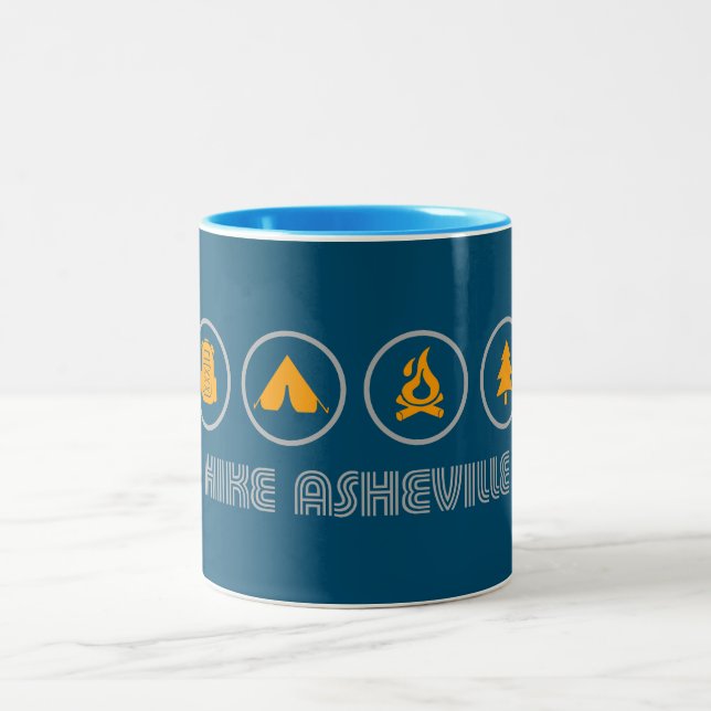 Tasse 2 Couleurs Randonnée Asheville Caroline du Nord (Centre)