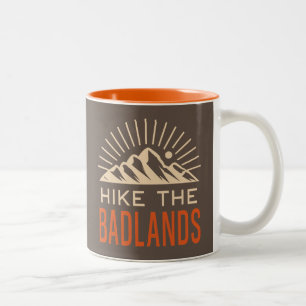 Tasse 2 Couleurs Randonnée Dans Les Badlands Sunburst
