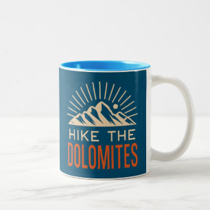 Tasse 2 Couleurs Randonnée dans les Dolomites Italie Sunburst