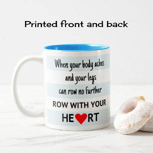 Tasse 2 Couleurs Rangez avec votre équipe de rayures cardiaques