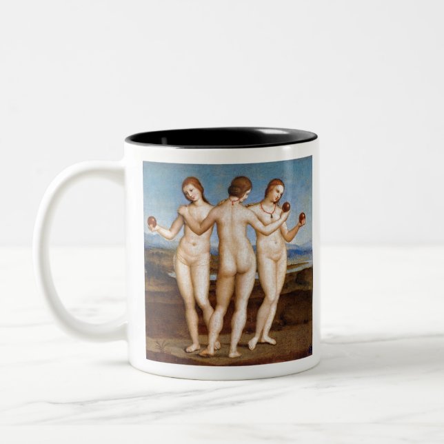 Tasse 2 Couleurs Raphael Raffaello Trois Grâces Pomme Ève (Gauche)
