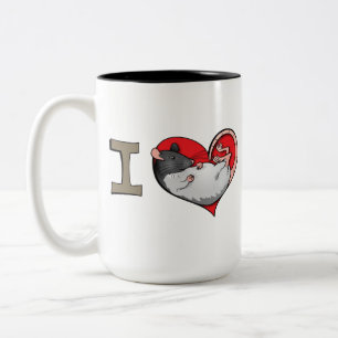Tasse 2 Couleurs Rats du coeur I