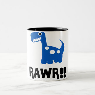Tasse 2 Couleurs Rawr Dino Bleu