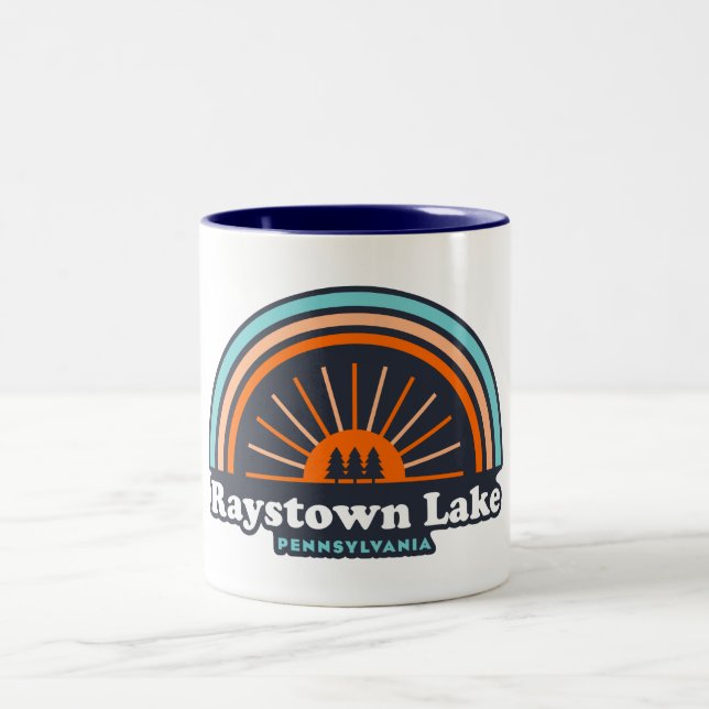 Tasse 2 Couleurs Raystown Lake Pennsylvanie arc-en-ciel (Centre)