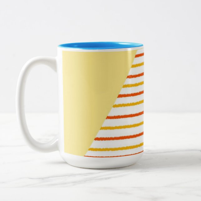 Tasse 2 Couleurs rayures abstraites art moderne (Gauche)