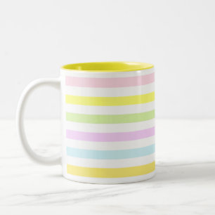 Tasse 2 Couleurs Rayures en couleurs pastel