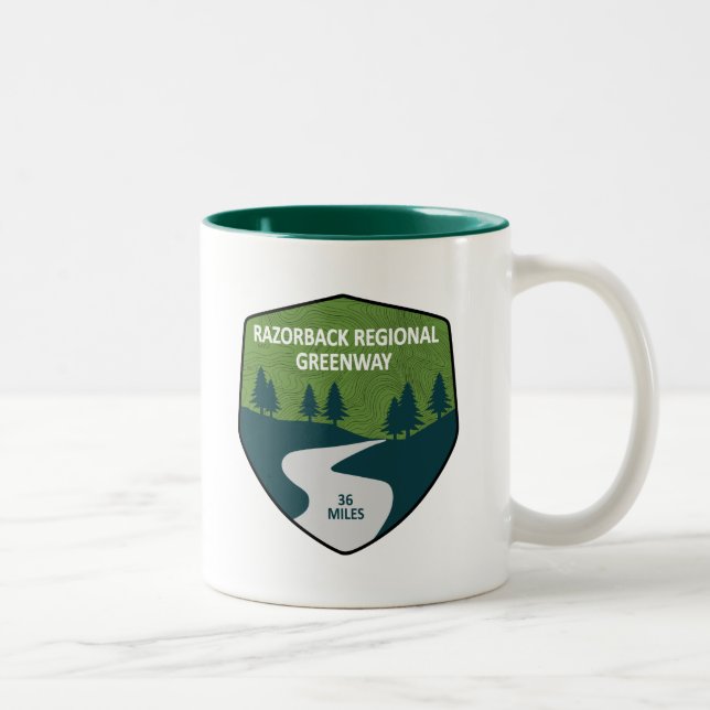 Tasse 2 Couleurs Razorback Regional Greenway (Droit)