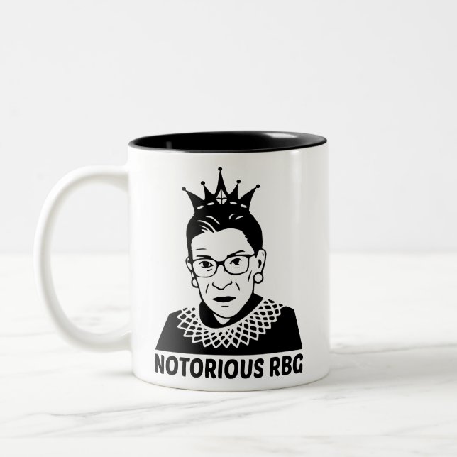 Tasse 2 Couleurs RBG NOIR - Ruth Bader Ginsburg (Gauche)
