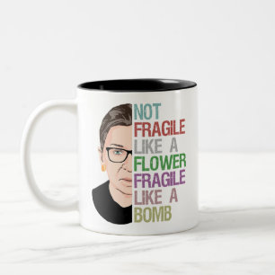 Tasse 2 Couleurs RBG Ruth Bader Ginsburg Fragile
