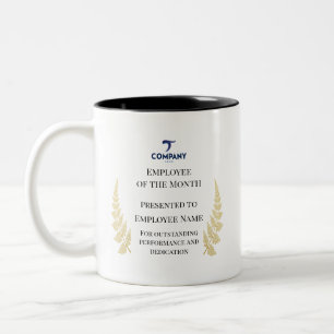 Tasse 2 Couleurs Reconnaissance d'employé personnalisée du mois pou