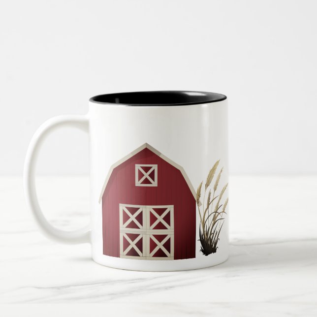 Tasse 2 Couleurs Red Barn Farm Pays (Gauche)